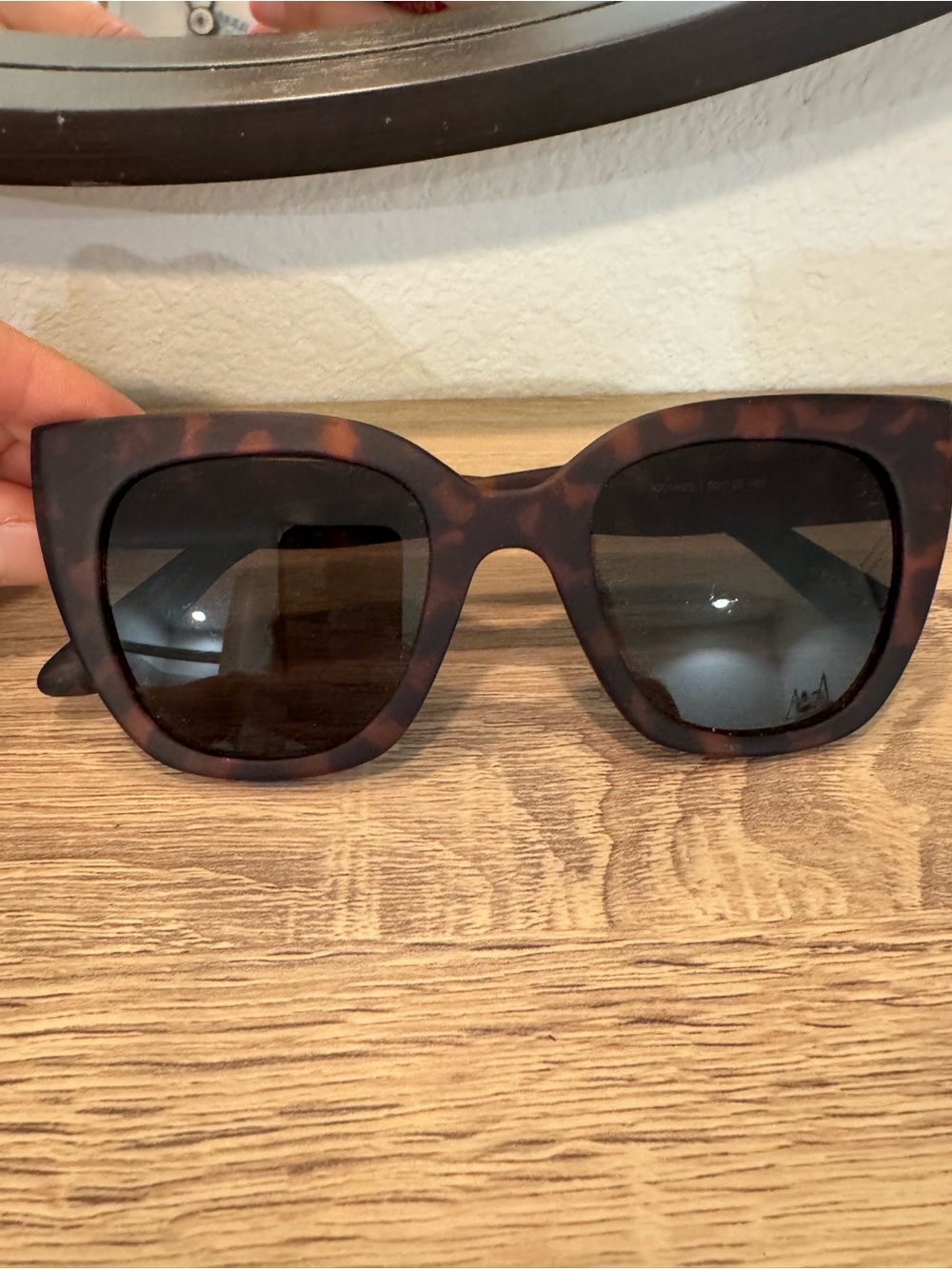 Toms Tortoise Cat-Eye Sunglasses with Dark Lenses